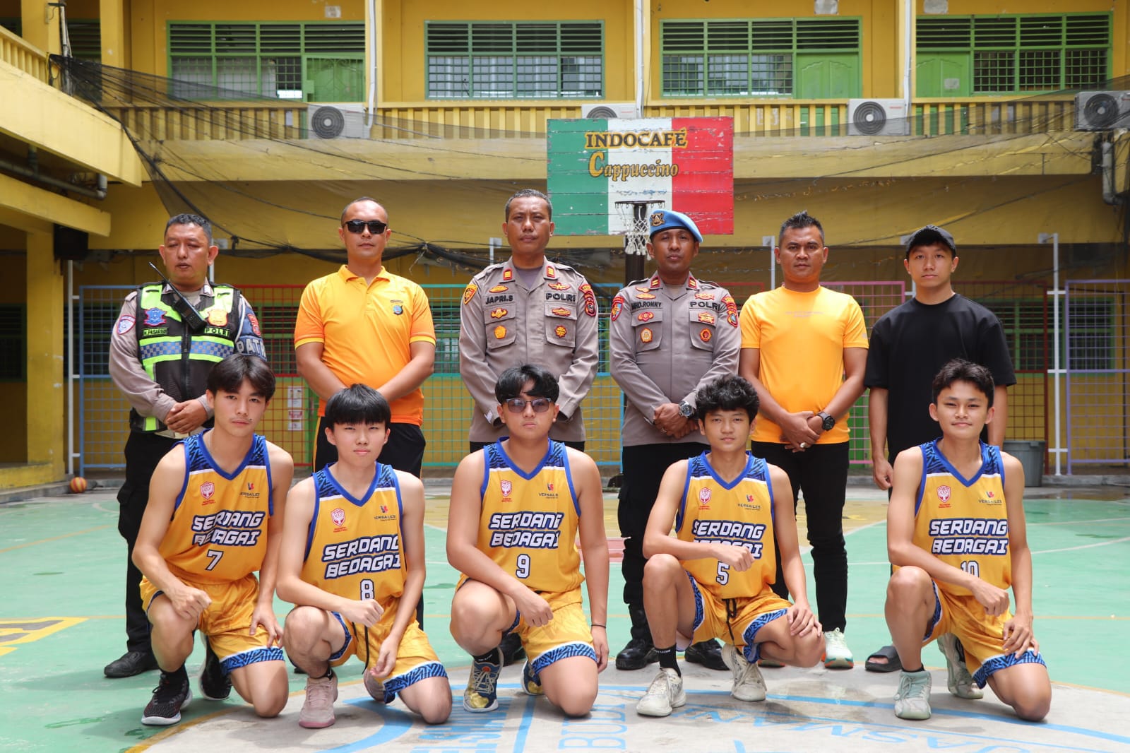 Tim Basket Polres Sergai Antusias di  Turnamen Basket  KAPOLDA CUP 2025