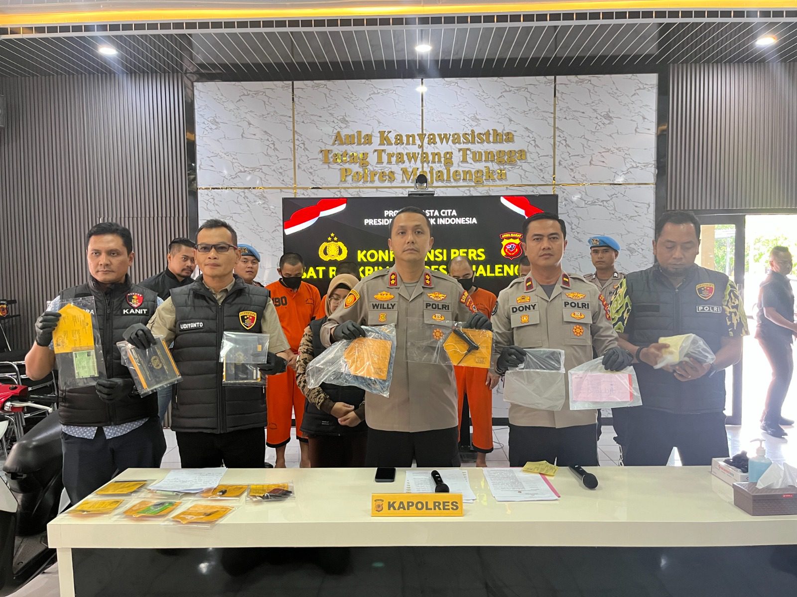 Polres Majalengka Gelar Konferensi Pers Ungkap Kasus Curat di Wilayah Hukum Majalengka